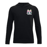 Under Armour Boys' Rival ANAML Hoodie, Kids', Pullover, Fleece, Lightweight, Kangaroo Pocket Front_Flat