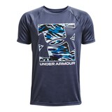 Under Armour Boys' Tech Box Logo Camo T Shirt, Kids, Crewneck, Quick Dry Front_Flat