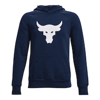 Under Armour Boys' Project Rock Rival Pullover Hoodie Front_Flat