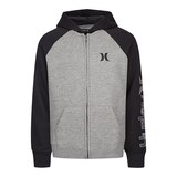 Hurley Boys' Dri-Fit Solar Hoodie, Kids', Full Zip, Fleece, Kangaroo Pocket Front_Flat