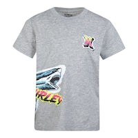 Hurley Boys' Shark Wrap T Shirt, Kids', Crewneck, Cotton, Graphic Front_Flat
