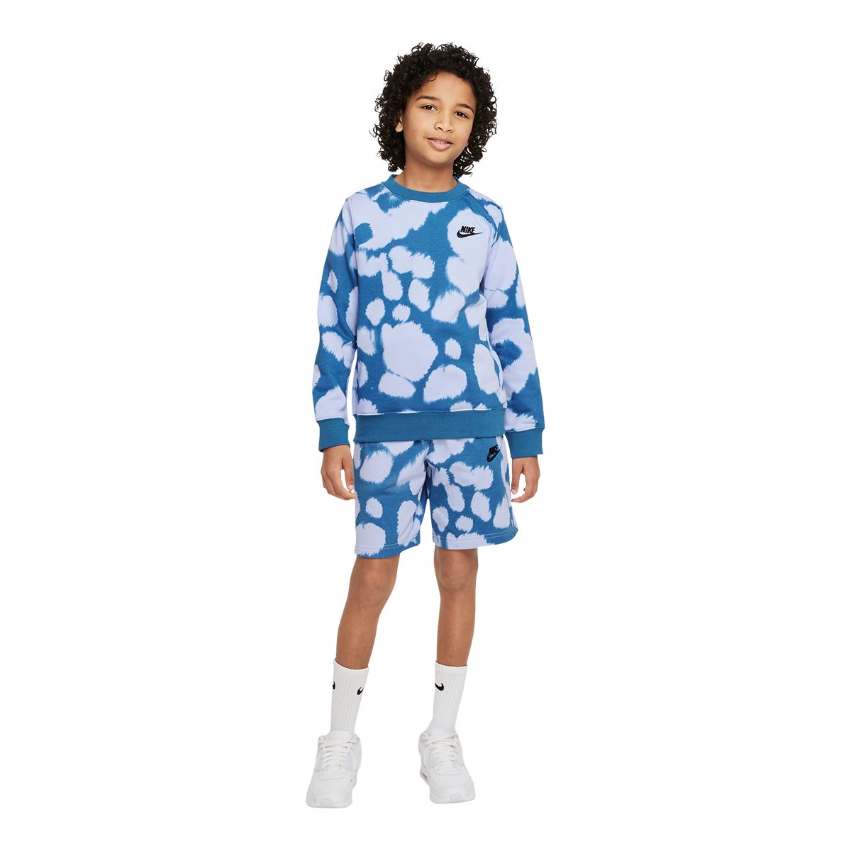 Nike Sportswear Boys' Neo Dye All Over Print French Terry Sweatshirt