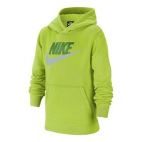 Nike Sportswear Boys' Club HBR Hoodie, Kids', Pullover, Fleece, Kangaroo Pocket Front_Angled_Left