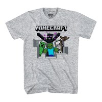 Character Minecraft Here We Are T Shirt Front_Flat