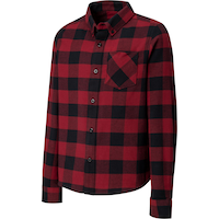 Ripzone Boys' Ghost Button Up Plaid Long Sleeve Shirt Front_Angled_Left