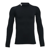 Under Armour Kids' ColdGear® Mock Long Sleeve Top Front_Flat