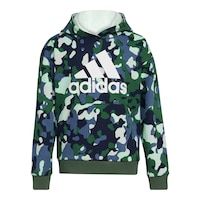 adidas Boys' Camo All Over Print Hoodie Front_Flat