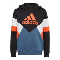 adidas Boys' Logo CB Fleece Pullover Hoodie Front_Flat