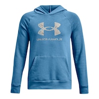 Under Armour Boys' Rival Fleece Big Logo Fill Hoodie Front_Flat