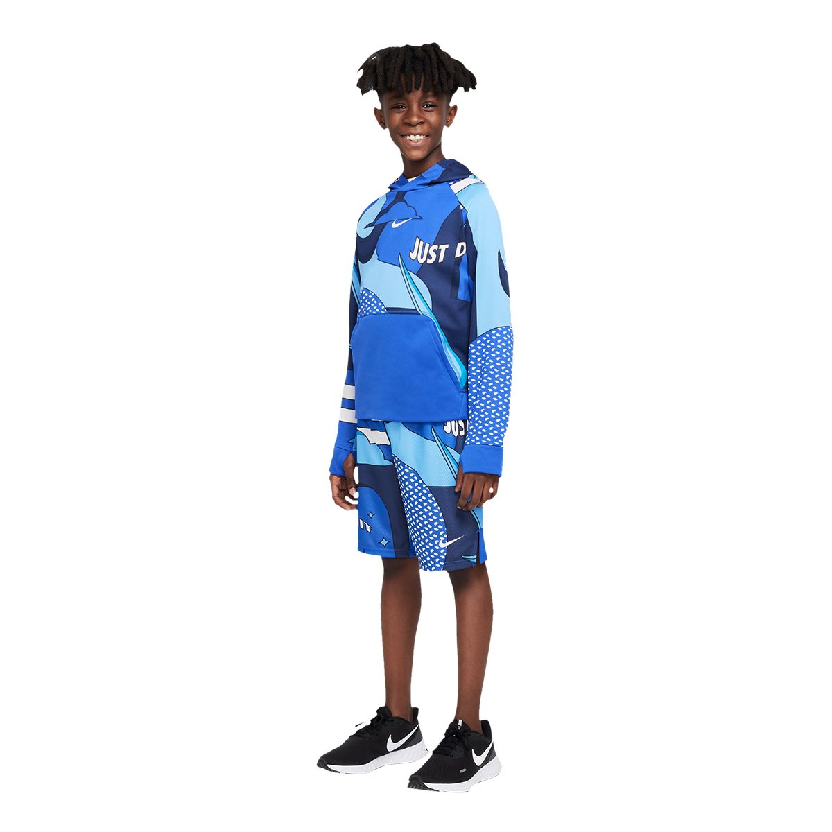 Nike Boys' Therma-FIT All Over Print Pullover Hoodie