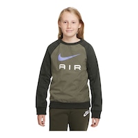 Nike Sportswear Boys' Air Sweatshirt, Kids, Crewneck, Cotton, Fleece Front_Flat