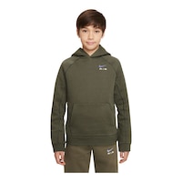 Nike Sportswear Boys' Air Hoodie, Kids', Pullover, Kangaroo Pocket Front_Flat