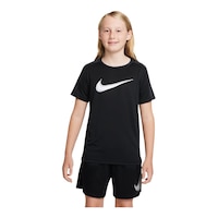 Nike Boys' Dri-FIT Fitted All Over Print T Shirt, Kids, Crewneck, Athletic Front_Flat