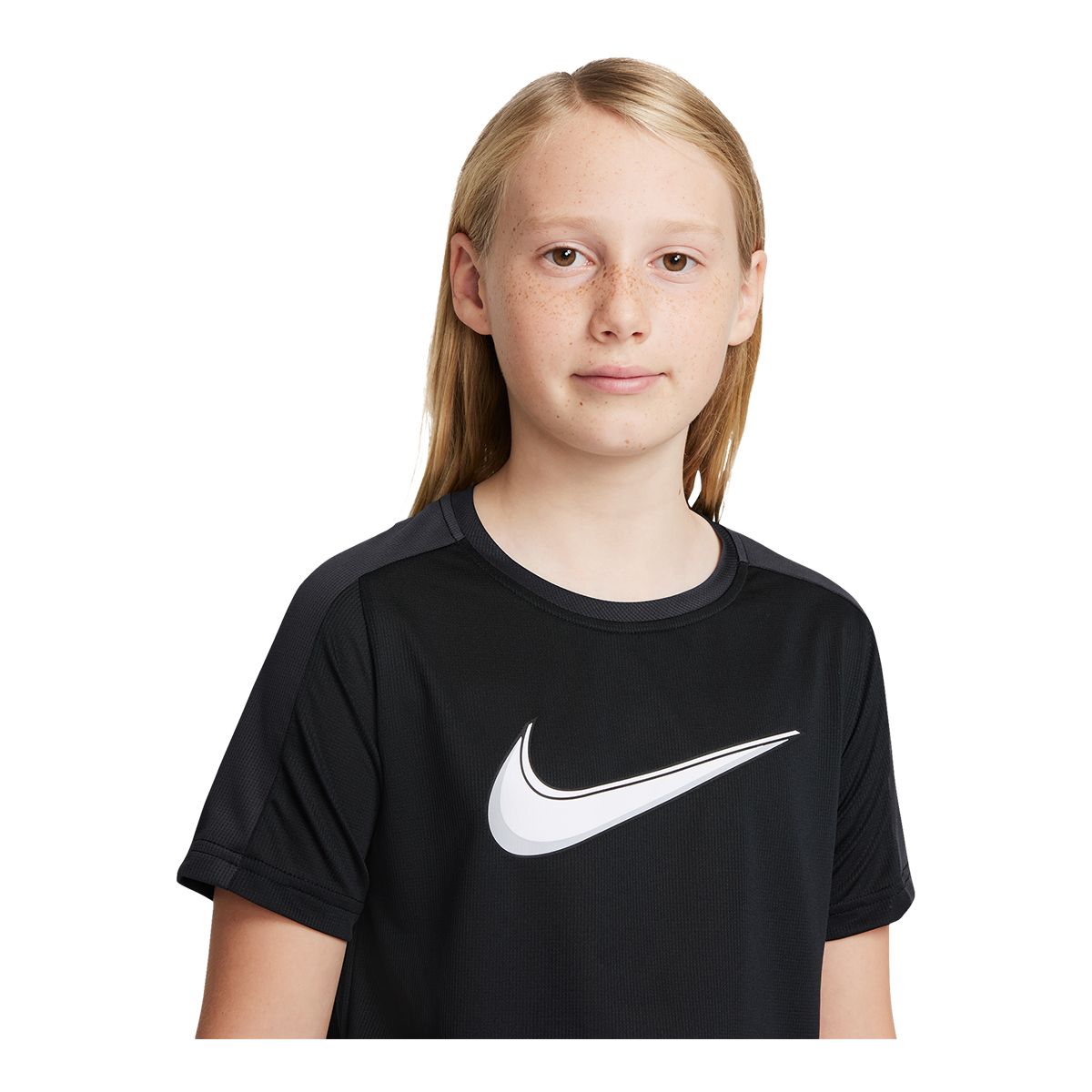 Nike Boys' Dri-FIT Fitted All Over Print T Shirt, Kids, Crewneck, Athletic