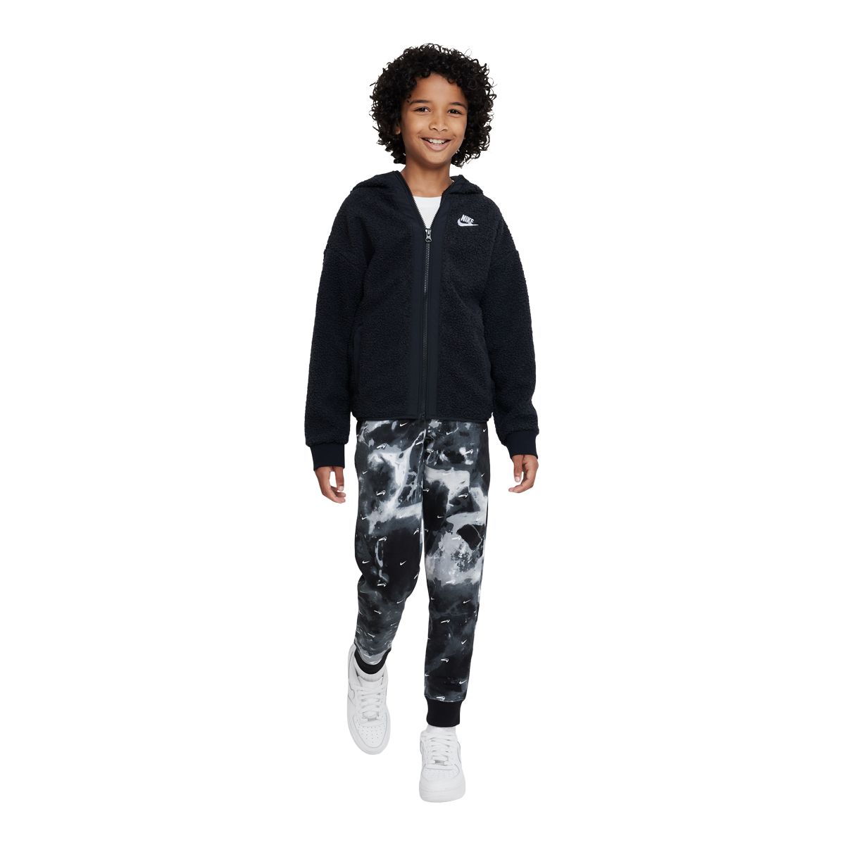 Nike Kids' Boys' Sportswear Club Fleece All Over Print Joggers Pants, Casual, Athletic