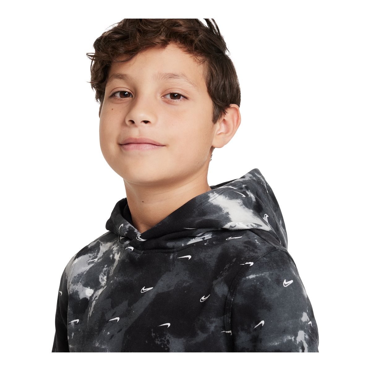 Nike Sportswear Boys' Club Fleece All Over Print Pullover Hoodie