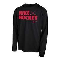 Nike Boys' Hockey Dri-FIT Legend Long Sleeve T Shirt Front_Angled_Left