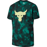 Under Armour Kids' Project Rock Logo All Over Print T Shirt Front_Angled_Left
