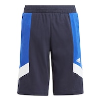 adidas Kids' 3-Stripe Color Block Shorts Front_Flat