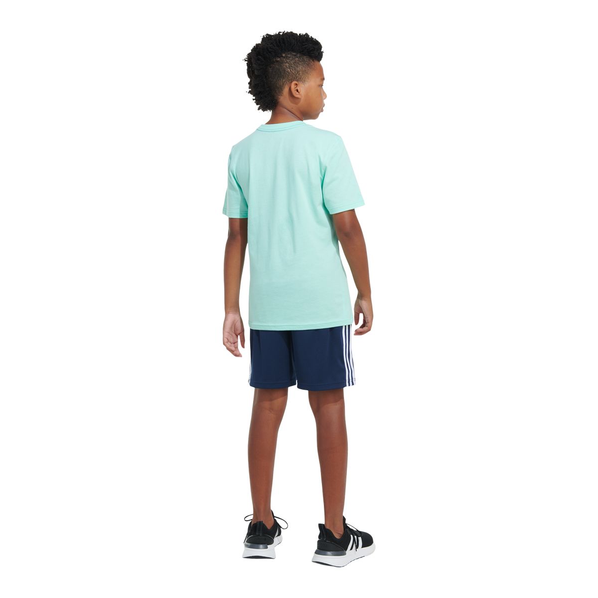 adidas Boys' Always On 2 Tone Badge Of Sport T Shirt