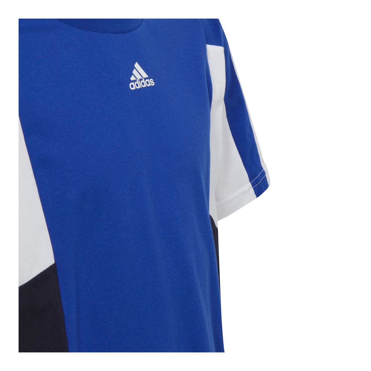 adidas Boys' Essentials 3-Stripe Color Block T Shirt