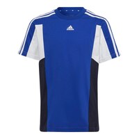 adidas Boys' Essentials 3-Stripe Color Block T Shirt Front_Flat