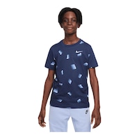 Nike Sportswear Boys' Swoosh All Over Print T Shirt Front_Flat