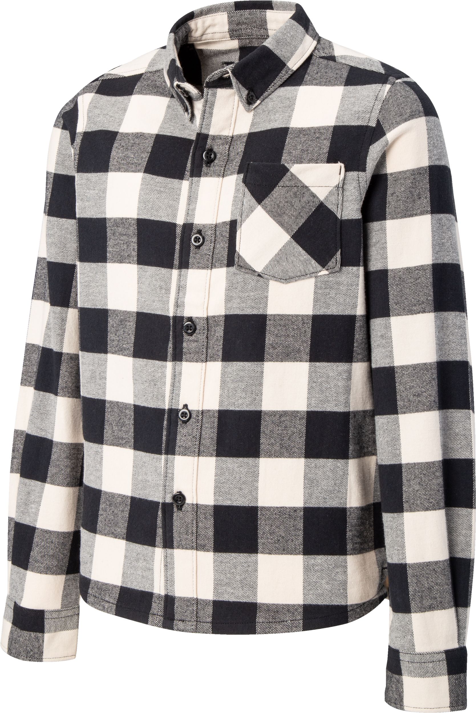 Image of Ripzone Boys' Ghost 2.0 Stretch Button Up Plaid Long Sleeve Shirt