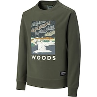 Woods Kids' Lawson Northern Lights Sweatshirt Front_Angled_Left