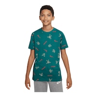 Nike Sportswear Kids' Brandmark All Over Print T Shirt Front_Flat