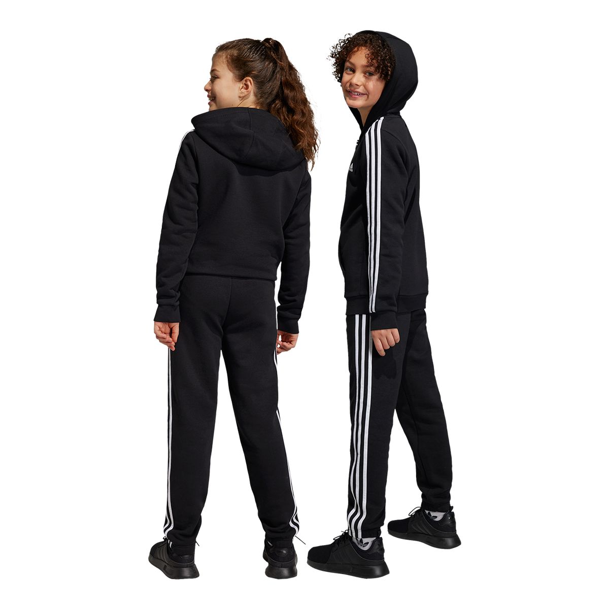 adidas Boys' 3-Stripe Fleece Pants