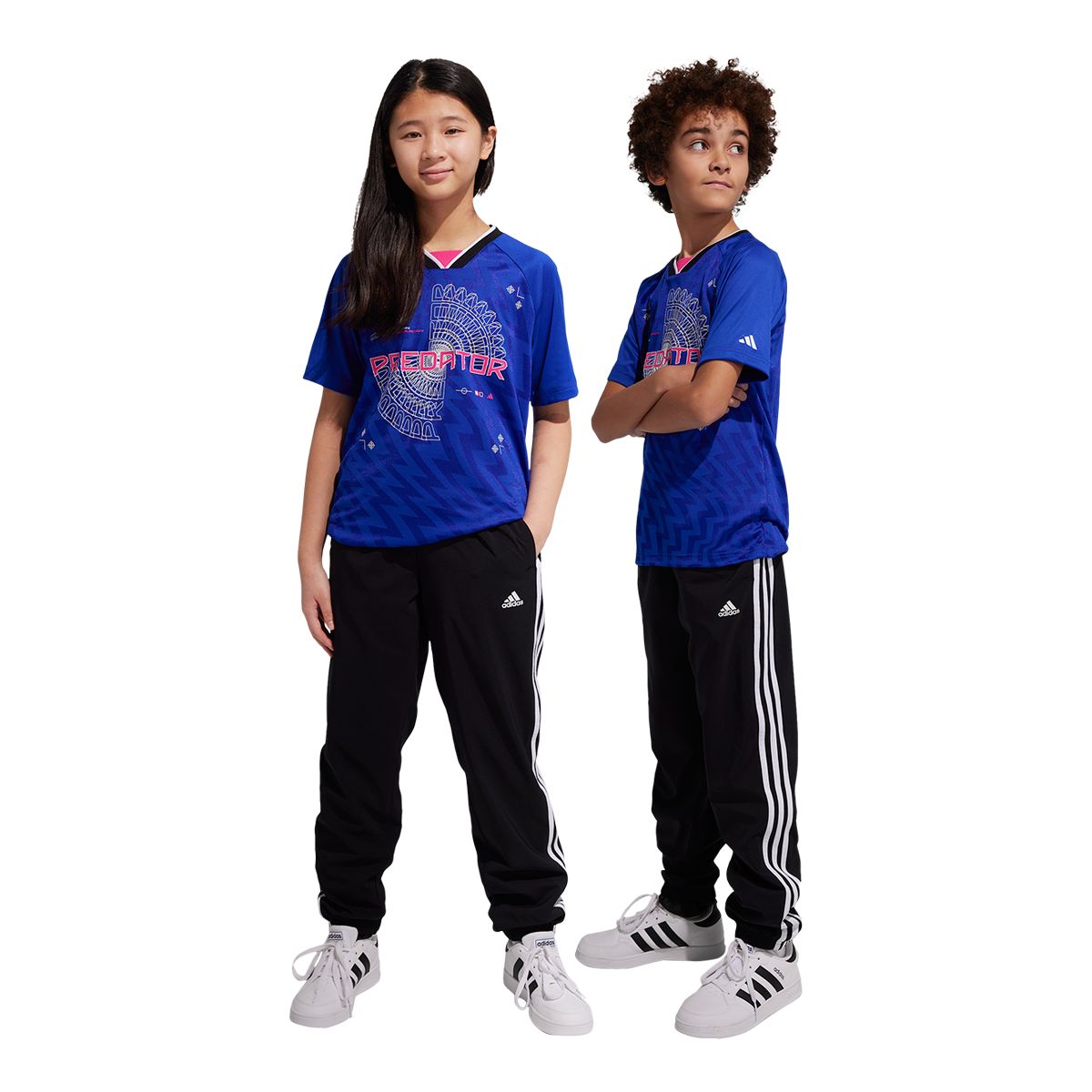 adidas Boys' 3-Stripe Woven Pants