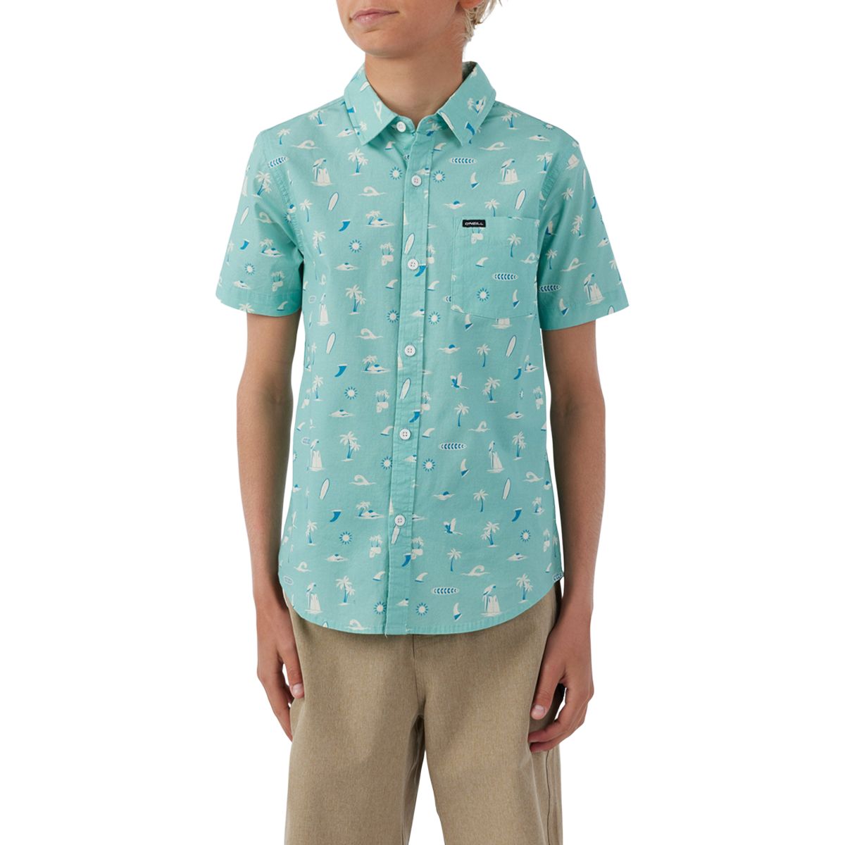 O'Neill Kids' Quiver Stretch Button Up T Shirt