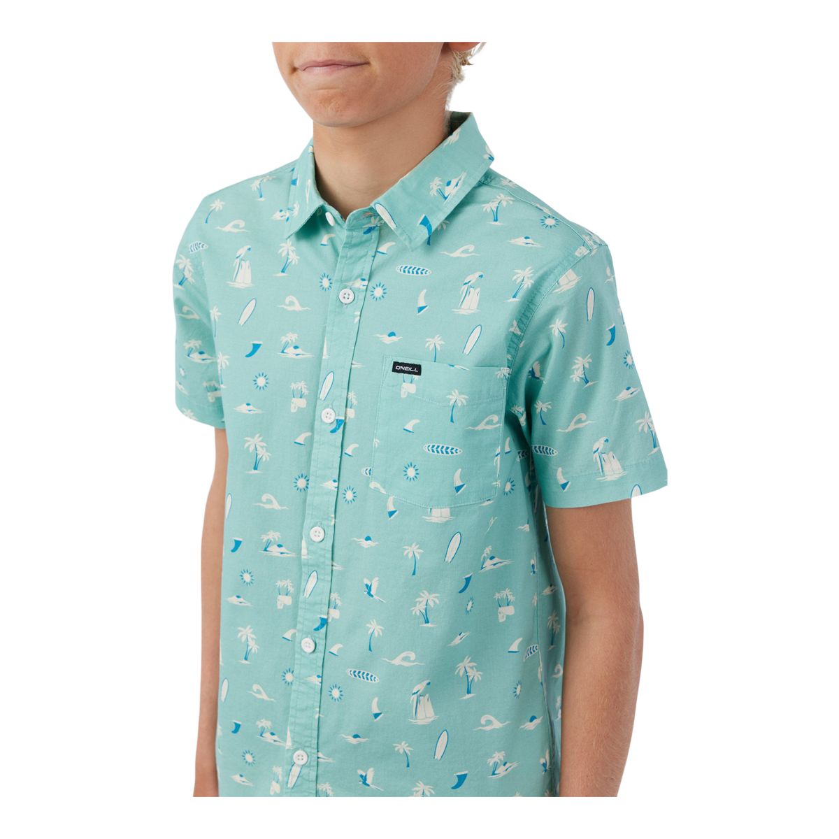 O'Neill Kids' Quiver Stretch Button Up T Shirt