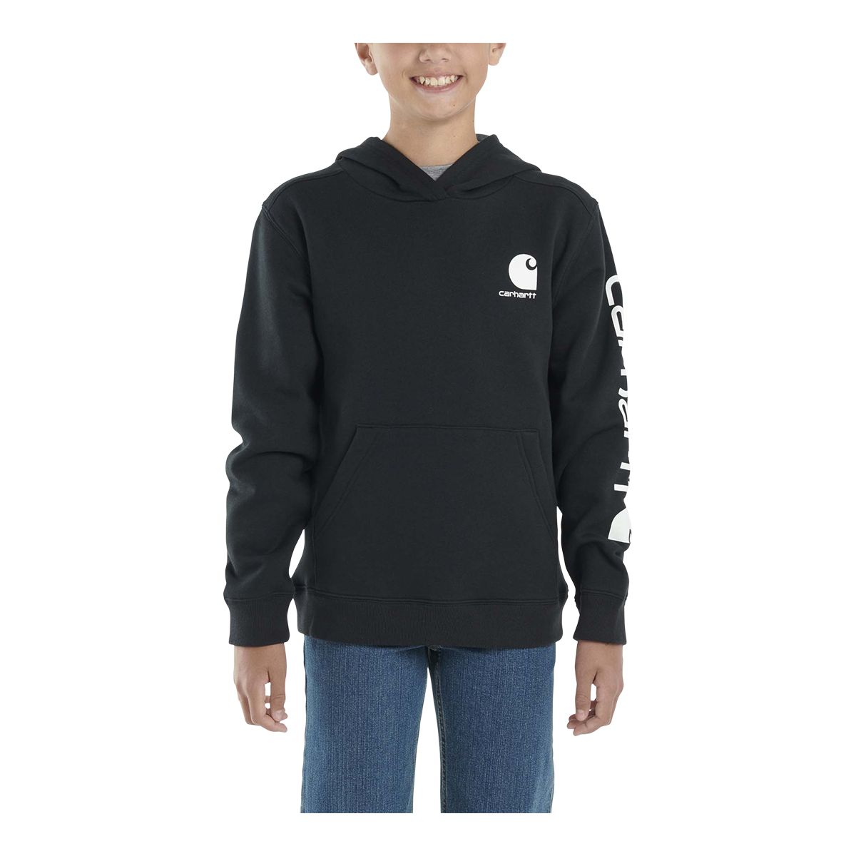 Carhartt Youth Unisex Logo Graphic Hoodie Sweatshirt SportChek