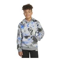 adidas Kids' Ice Wash Pullover Hoodie Front_Flat
