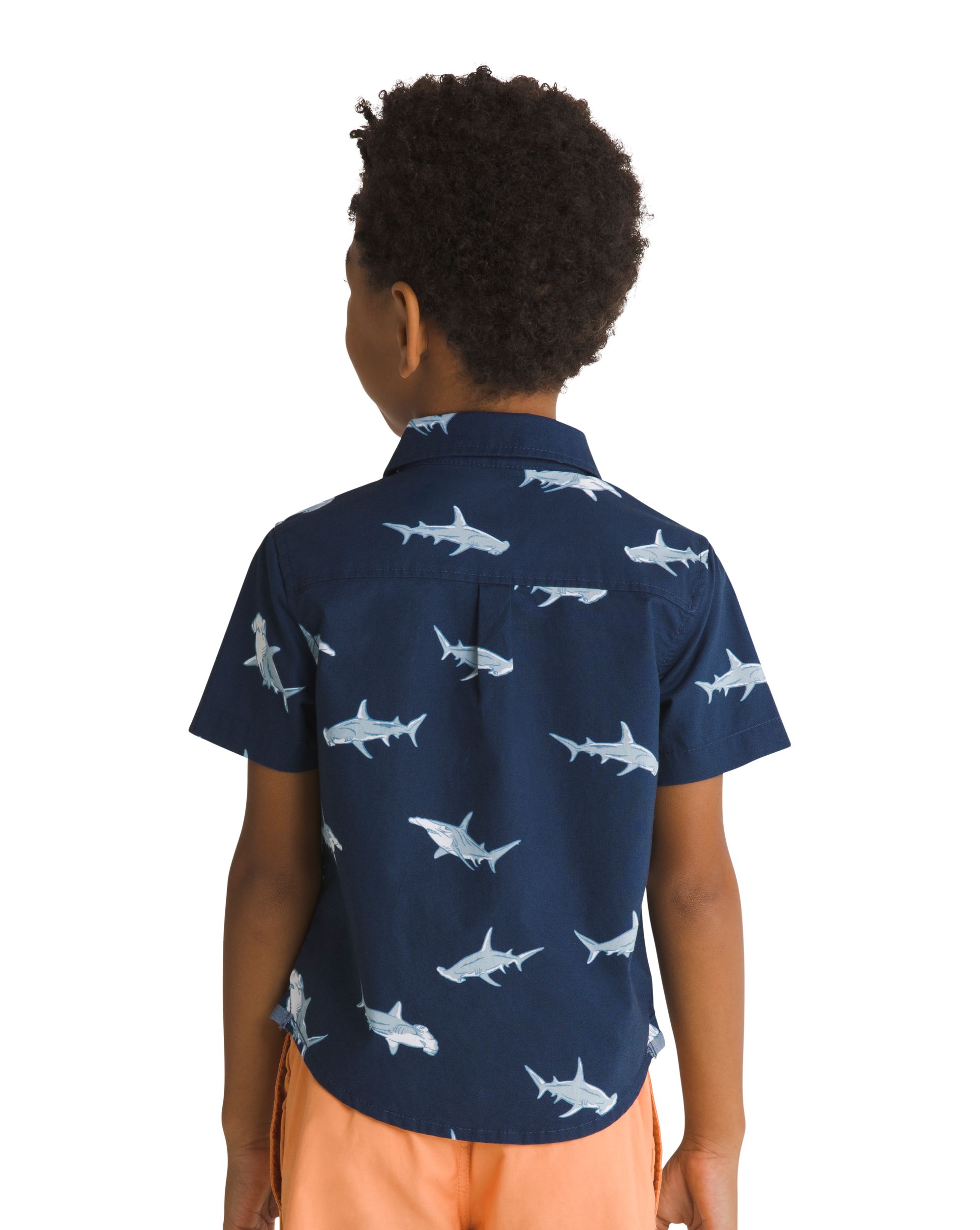 Vans Toddler Boys' 2-7 Shark Fin Woven Button Up T Shirt