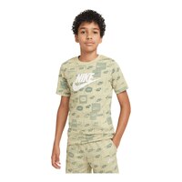 Nike Sportswear Kids' Club SSNL All Over Print T Shirt Front_Angled_Left