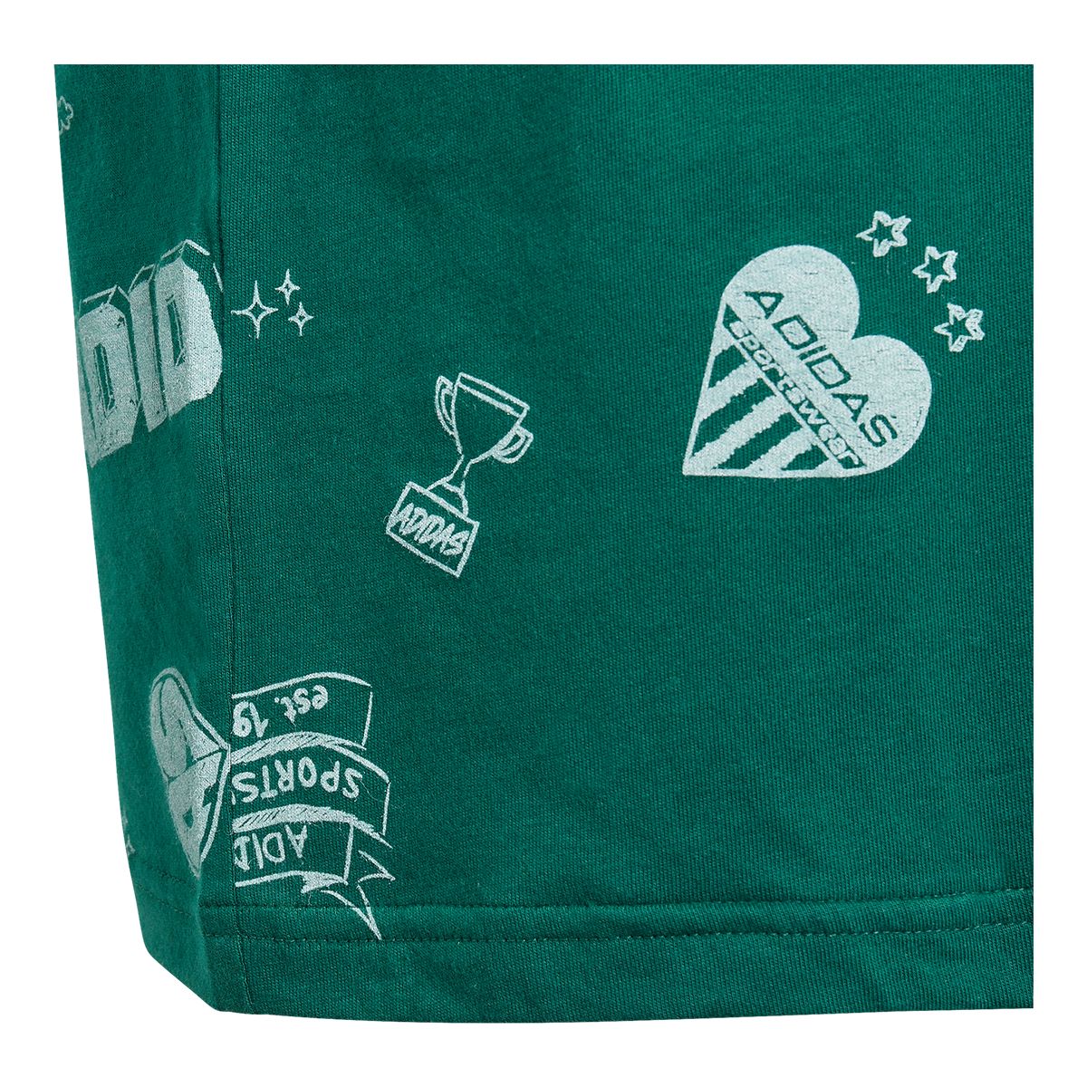 adidas Junior BLUV Q3 All Over Print T Shirt