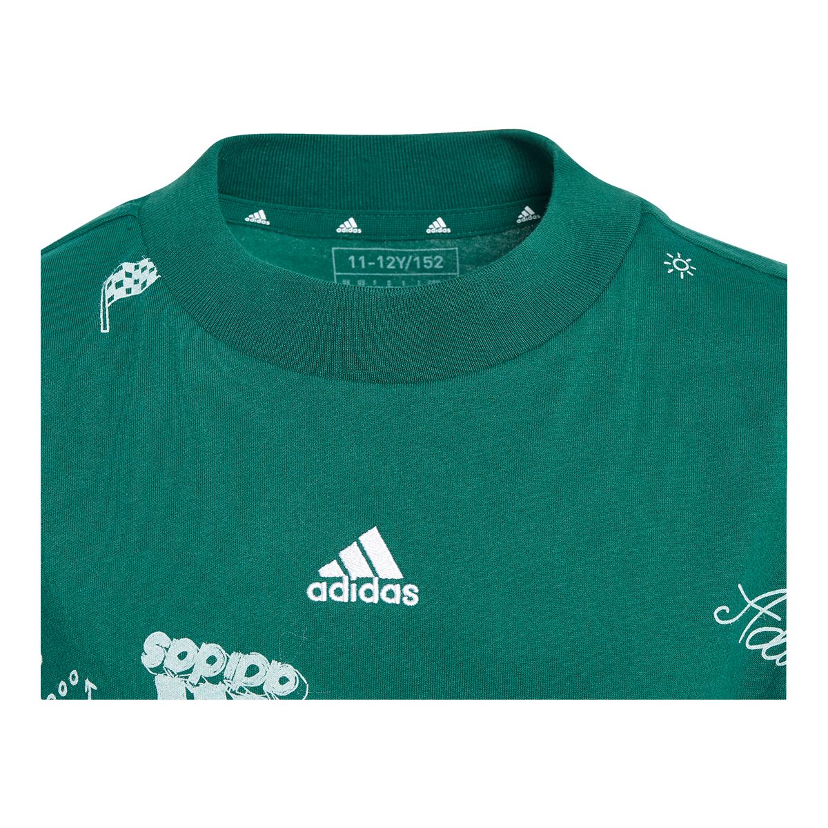 adidas Junior BLUV Q3 All Over Print T Shirt