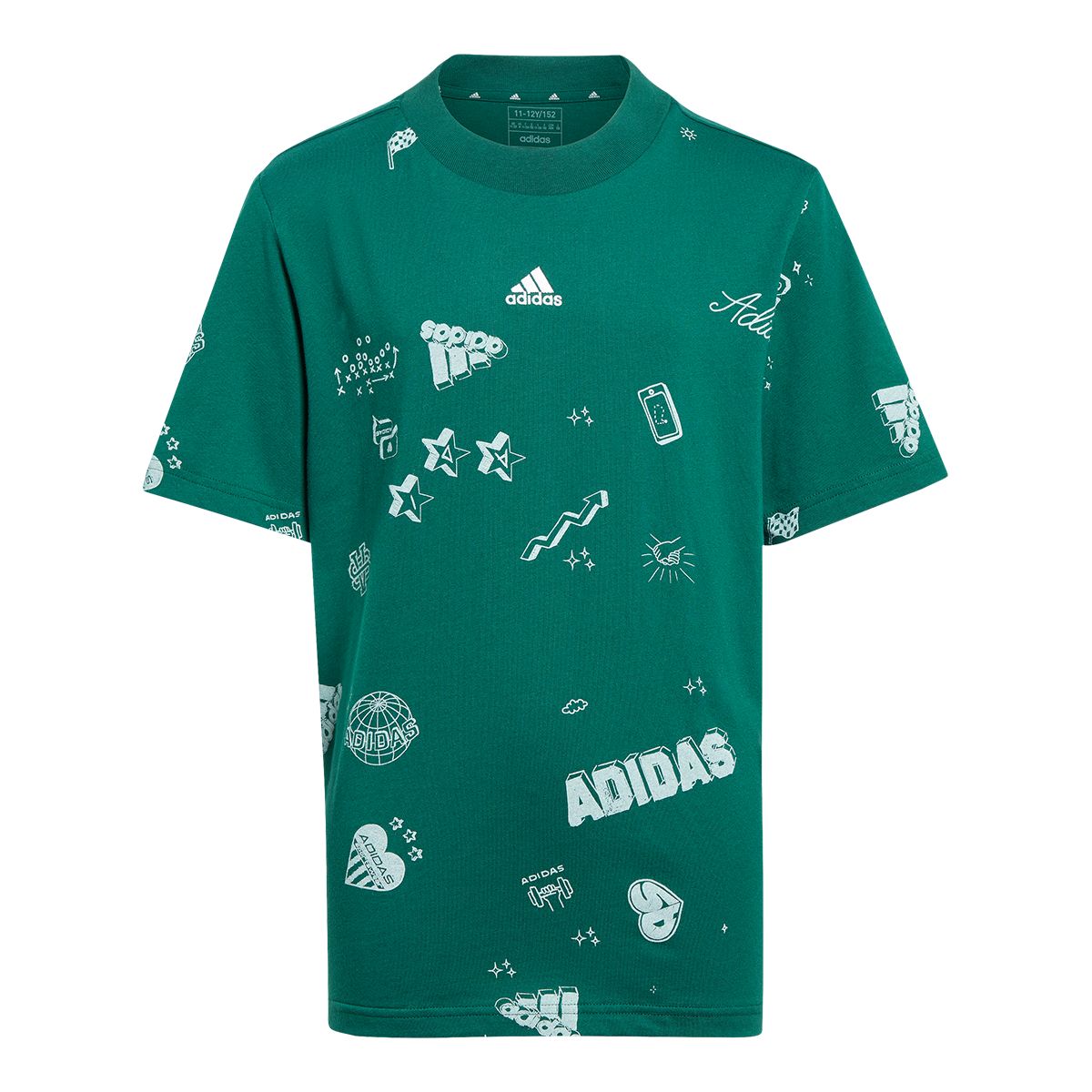 adidas Junior BLUV Q3 All Over Print T Shirt