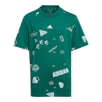adidas Junior BLUV Q3 All Over Print T Shirt Front_Flat