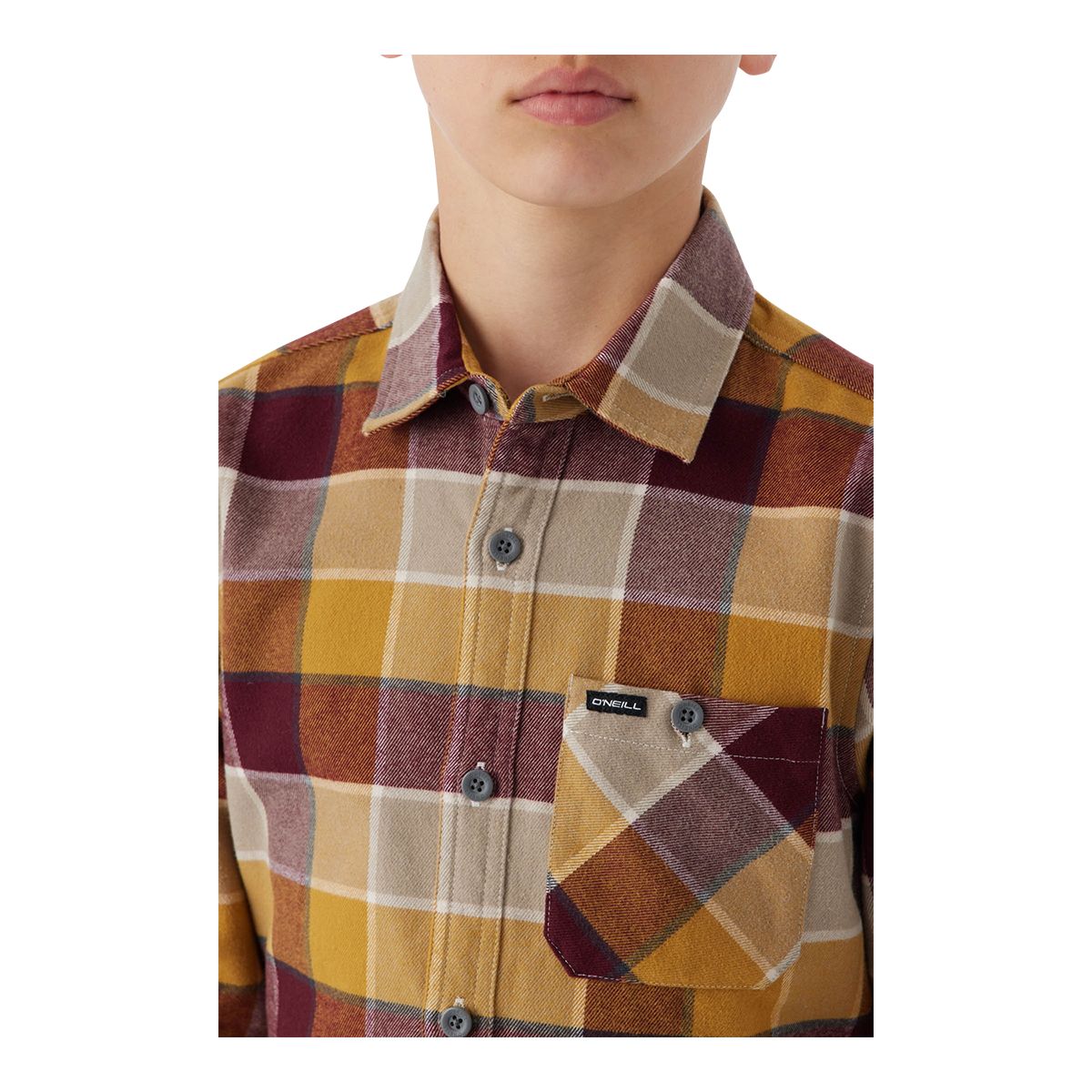O'Neill Kids' Winslow Plaid Flannel Long Sleeve Top