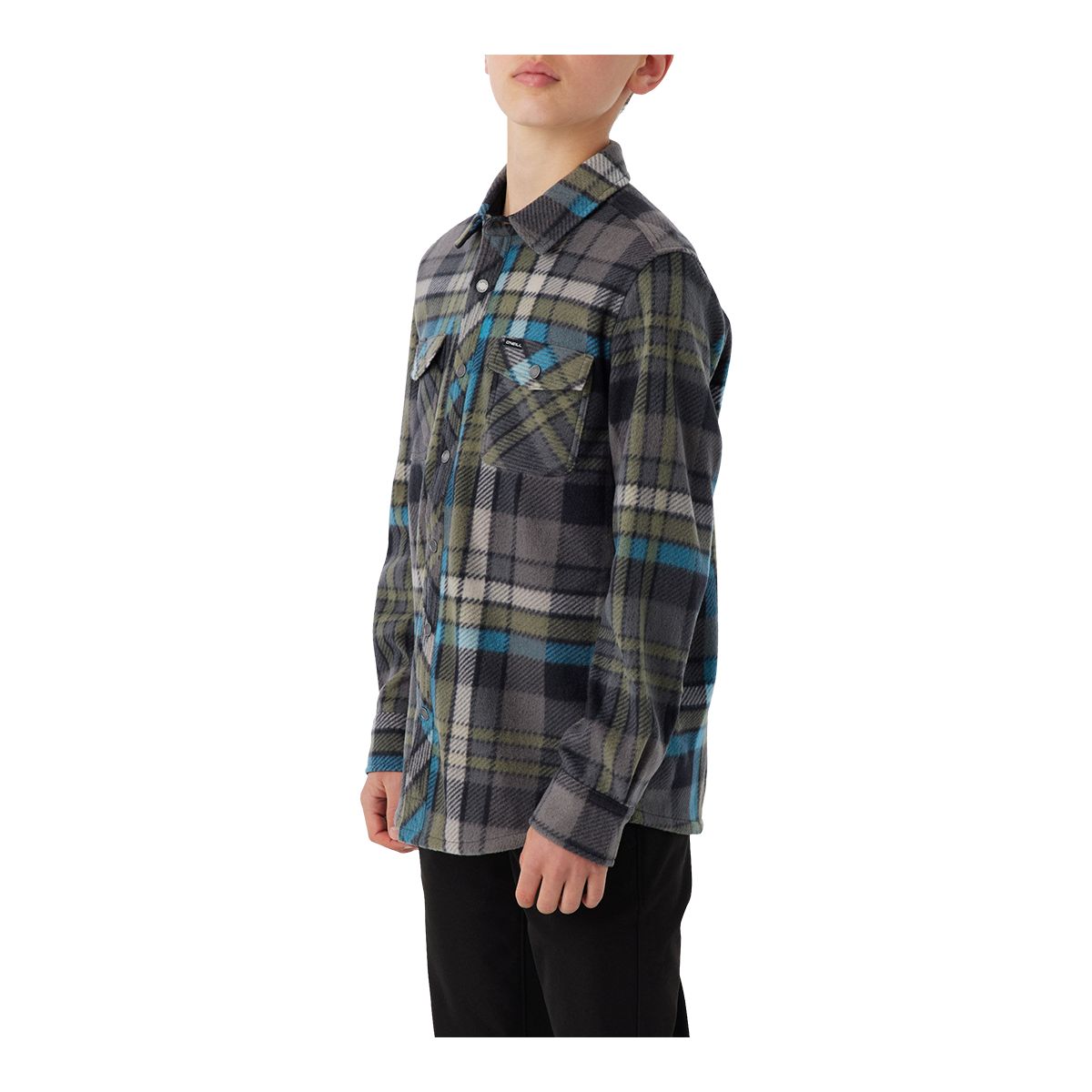 O'Neill Kids' Glacier Plaid Superfleece Long Sleeve Top