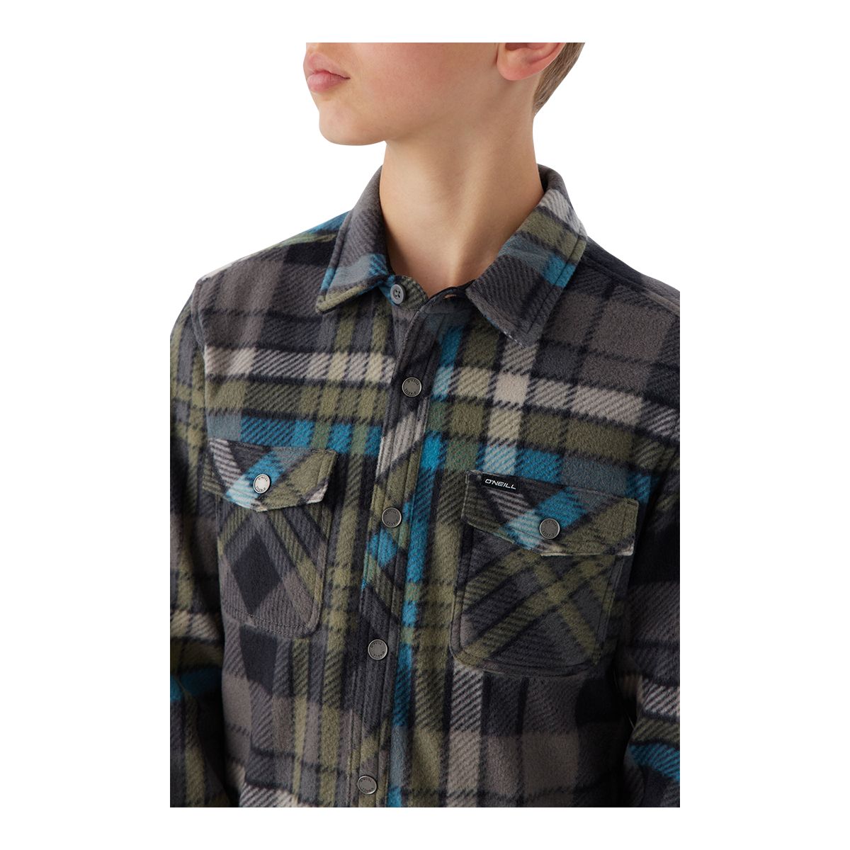 O'Neill Kids' Glacier Plaid Superfleece Long Sleeve Top