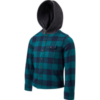 Ripzone Boys' Hideout Hooded Plaid Top Front_Angled_Left