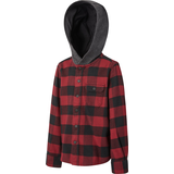 Ripzone Boys' Hideout Hooded Plaid Top Front_Angled_Left