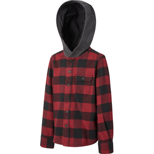 Ripzone Boys' Hideout Hooded Plaid Top