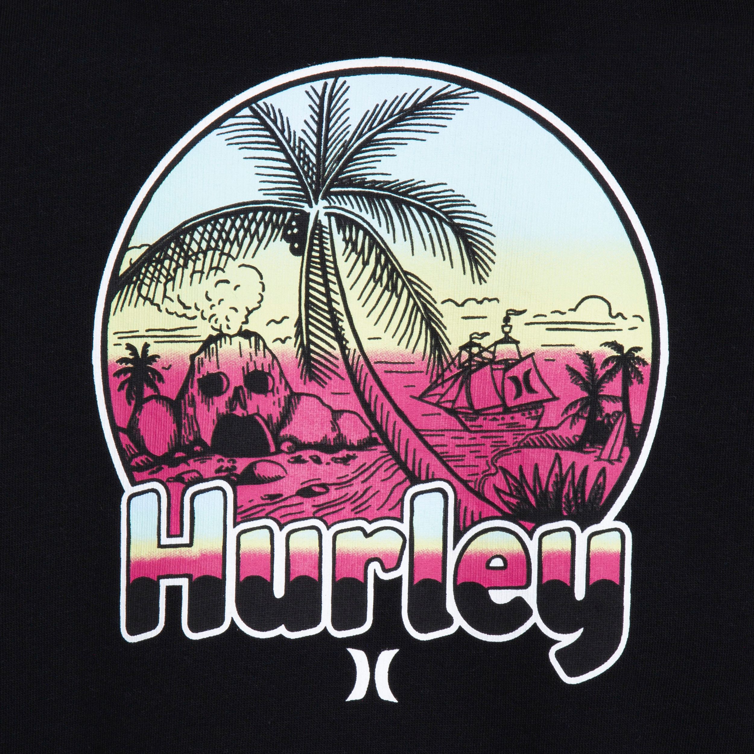 Hurley Boys' Graphic Hoooded Long Sleeve T Shirt