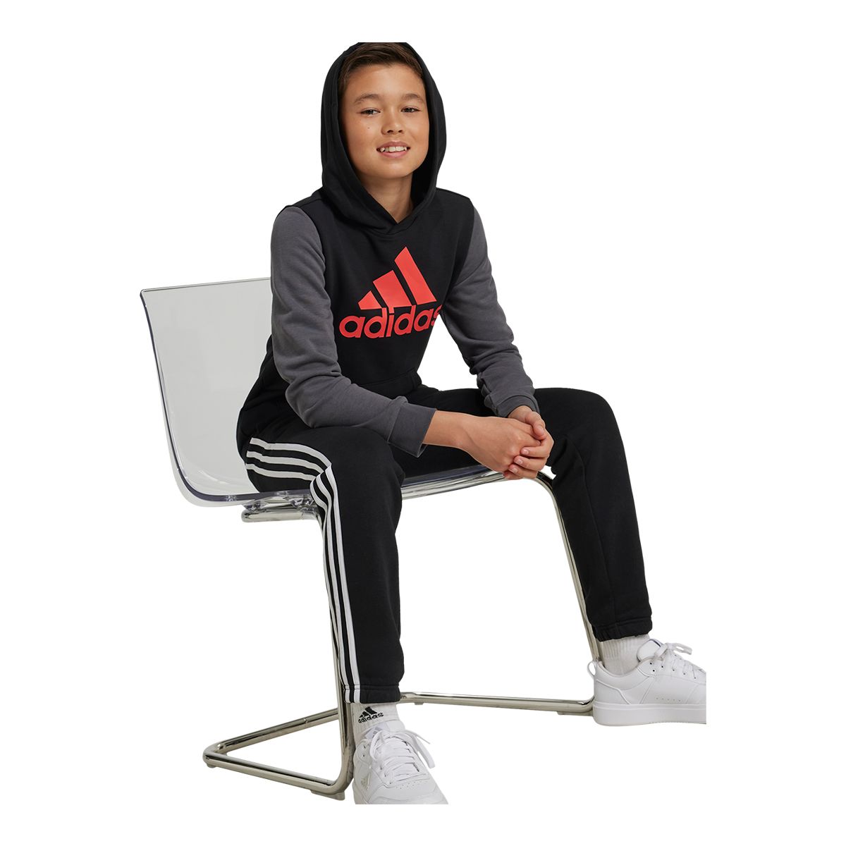 adidas Kids' Big Logo Colourblock Hoodie